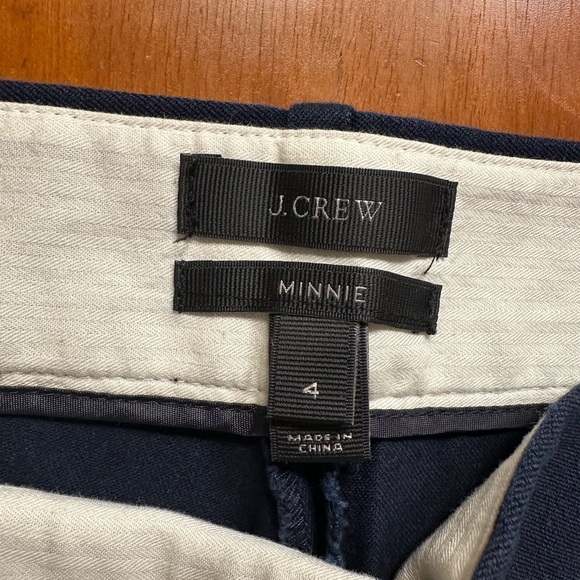 J Crew Women’s Size 4 Navy Straight Leg Pants - Picture 3 of 3